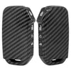 Hard Case Key Cover Compatible with Kia Seltos 2023 Facelift HTX and Carens X Line 4 Button Smart Key (Carbon Black)