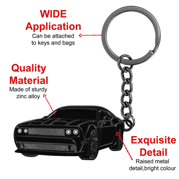 JVCV® Metal Car Model Keychain – Premium Automotive Keyring & Stylish Gift for Car Lovers, Enthusiasts & Collectors