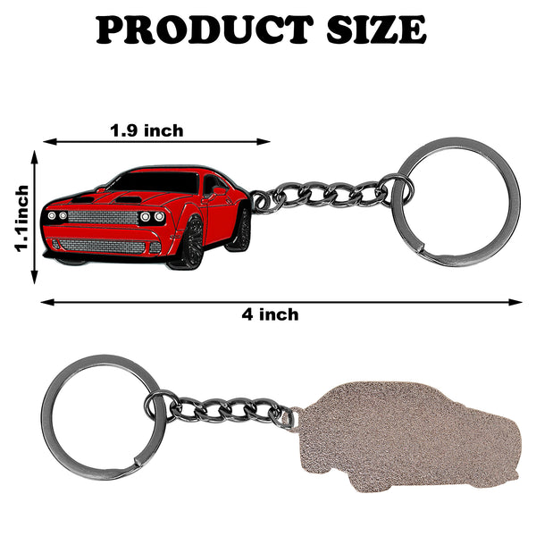JVCV® Metal Car Model Keychain – Premium Automotive Keyring & Stylish Gift for Car Lovers, Enthusiasts & Collectors