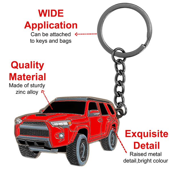 JVCV® Metal Car Model Keychain – Premium Automotive Keyring & Stylish Gift for Car Lovers, Enthusiasts & Collectors