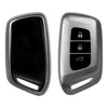 JVCV® Soft Matte Finish TPU Key Cover Compatible with MG Hector and Hector Plus Smart Key (GunMetal Grey)