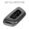 JVCV® Soft Matte Finish TPU Key Cover Compatible with MG Hector and Hector Plus Smart Key (GunMetal Grey)
