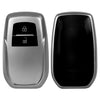 JVCV® Soft Matte Finish TPU Key Cover Compatible with Toyota Innova Crysta Hycross Hilux 2022 Invicto 2 Button Smart Key (GunMetal Grey)