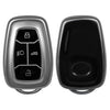 JVCV® Soft Matte Finish TPU Cover Compatible with TATA NEXON, Harrier, Tiago EV, ALTROZ, TIGOR BS6, Safari 2021 Safari Gold, Punch 4 Button Smart Key (GunMetal Grey)