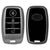 JVCV® Soft Matte Finish TPU Cover Compatible with Kia Seltos Sonet Carens 4 Button Smart Key (GunMetal Grey)