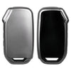 JVCV® Soft Matte Finish TPU Cover Compatible with Kia Seltos 2023 Facelift HTX 4 Button Smart Key (GunMetal Grey)