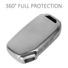 JVCV® Soft Matte Finish TPU Cover Compatible with Kia Seltos 2023 Facelift HTX 4 Button Smart Key (GunMetal Grey)