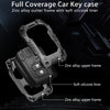JVCV® Rugged Armor Metal Key Cover – Black Finish – Compatible with Suzuki Victoris, Jimny, Fronx, Grand Vitara, Baleno, XL6, Swift, Ertiga, Dzire & Toyota Urban Cruiser, Glanza, Hyryder – 2 Button Smart Key