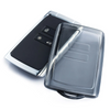 JVCV® Soft TPU Transparent Cover Compatible with Renault Kiger Triber Smart Key (Transparent Black)