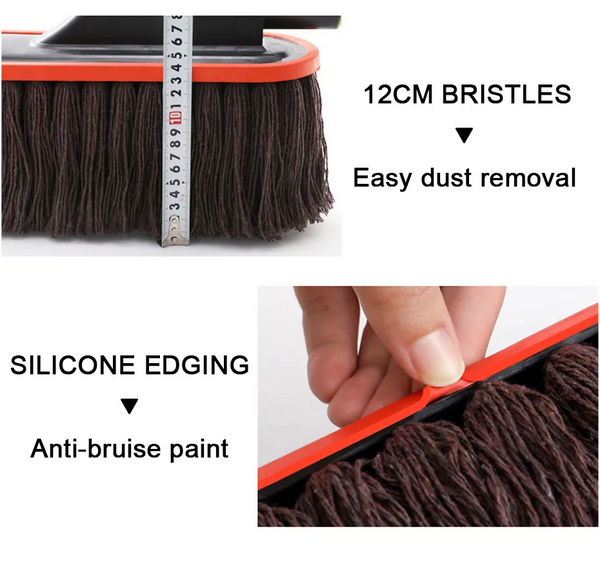 JVCV® Microfiber Car Duster Brush with Extendable Handle Scratch Free Soft Car Brush Kit for Cars Truck SUV Office Home Kitchen Motorcycle for Cleaning Dusting Polishing Washing