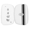 JVCV® Car Key Cover Compatible with Hyundai Alcazar Creta Venue i20 Tucson Elantra 4 Button Smart Key - Rally Stripe