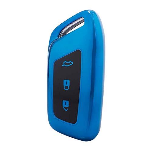 JVCV® Premium Soft TPU Leather Pattern Key Cover Compatible with New MG Hector, Hector Plus and Windsor EV Smart Key