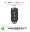 JVCV® Marble Gold Border TPU Key Cover Compatible with Ford Endeavour Figo Aspire Freestyle 3 Button Folding Key