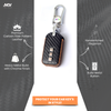 JVCV® Handmade Carbon-Fiber Pattern Leather Key Cover with keychain for Honda Cars - Includes Premium Keychain