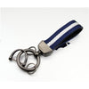Nylon and Leather Car Keychain, Universal Key Fob Metal Keychain, 360 Degree Rotatable Key Chain Holder for Men and Women