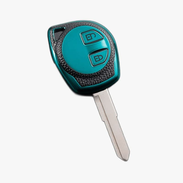 JVCV® Premium Soft TPU Leather Pattern Key Cover Compatible with 2 Button Key for Maruti Suzuki Swift Baleno S-Cross Ciaz Dzire WagonR SX4 Ritz
