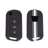 JVCV® Car Key Cover Compatible with Mahindra XUV 700, 3XO, Thar, Marazzo, Bolero, Scorpio, Scorpio N, XUV 300,XUV 400 EV, Thar Roxx 3 Button flip Key - Rally Stripes
