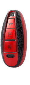 JVCV® Premium Soft TPU Leather Pattern Key Cover Compatible with Maruti Suzuki 3 Button Baleno Ciaz Vitara Brezza S Cross Swift Ignis and Toyota Urban Cruiser Smart Key