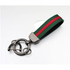 Nylon and Leather Car Keychain, Universal Key Fob Metal Keychain, 360 Degree Rotatable Key Chain Holder for Men and Women
