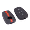 JVCV® Car Key Cover Compatible with Tata Nexon, Harrier, Tiago EV, Altroz, Tigor, Safari, Nexon EV, Punch, Punch EV 4 Button Smart Key - Rally Stripes