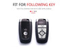 JVCV® Premium Soft TPU Leather Pattern Key Cover Compatible with Ford Ecosport Aspire Freestyle Endeavour Push Button Start Car Key