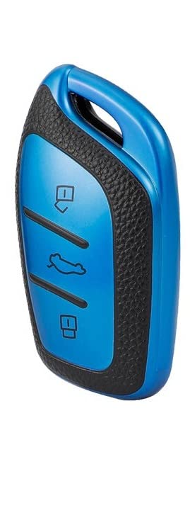JVCV® Premium Soft TPU Leather Pattern Key Cover Compatible with MG ZS EV and Astor Smart Key