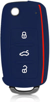 JVCV® Car Key Cover Compatible with Volkswagen Polo Vento Jetta Ameo Passat and Skoda Rapid Laura Superb Octavia Fabia Yeti Folding Key