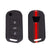 JVCV® Car Key Cover Compatible with Mahindra XUV 700, 3XO, Thar, Marazzo, Bolero, Scorpio, Scorpio N, XUV 300,XUV 400 EV, Thar Roxx 3 Button flip Key - Rally Stripes