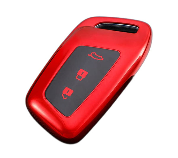 JVCV® Premium Soft TPU Leather Pattern Key Cover Compatible with New MG Hector, Hector Plus and Windsor EV Smart Key