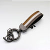 Nylon and Leather Car Keychain, Universal Key Fob Metal Keychain, 360 Degree Rotatable Key Chain Holder for Men and Women