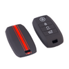 Car Key Cover Compatible with Kia Seltos Sonet Carens 4 Button Smart Key - Rally Stripe