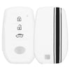JVCV® Car Key Cover Compatible with Toyota Innova Crysta Hycross & Fortuner Smart Key - Rally Stripe