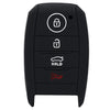 JVCV® Car Key Cover Compatible with Kia Seltos Sonet Carens 4 Button Smart Key - Rally Stripe