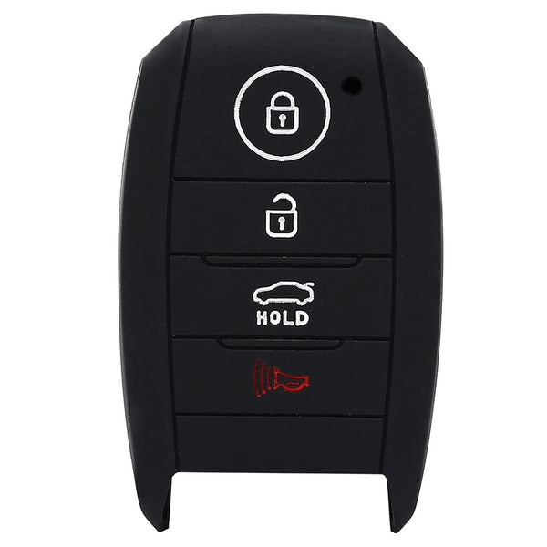JVCV® Car Key Cover Compatible with Kia Seltos Sonet Carens 4 Button Smart Key - Rally Stripe