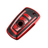 JVCV® Premium Soft TPU Leather Pattern Key Cover Compatible with BMW Smart Key