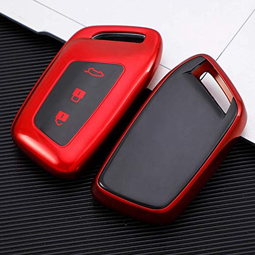 JVCV® Premium Soft TPU Leather Pattern Key Cover Compatible with New MG Hector, Hector Plus and Windsor EV Smart Key