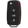 Car Key Cover Compatible with Volkswagen Polo Vento Jetta Ameo Passat and Skoda Rapid Laura Superb Octavia Fabia Yeti Folding Key - Rally Stripe