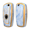 JVCV® Marble Gold Border TPU Key Cover Compatible with BMW Smart Key