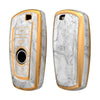 JVCV® Marble Gold Border TPU Key Cover Compatible with BMW Smart Key