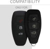 JVCV® Car Key Cover Compatible with Ford Ecosport Smart Key - Rally Stripe