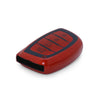 JVCV® Premium Soft TPU Leather Pattern Key Cover Compatible with Hyundai Smart Key