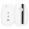 JVCV® Car Key Cover Compatible with Mahindra XUV 300 and Alturas G4 Flip Key - Rally Stripe