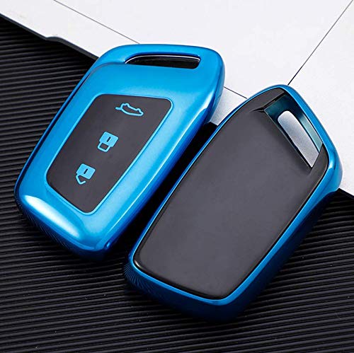 JVCV® Premium Soft TPU Leather Pattern Key Cover Compatible with New MG Hector, Hector Plus and Windsor EV Smart Key