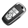VCV® Premium Soft TPU Leather Pattern Key Cover Compatible with Ford Ecosport Aspire Freestyle Endeavour Push Button Start Car Key