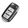 JVCV® Premium Soft TPU Leather Pattern Key Cover Compatible with Volkswagen Polo Vento Jetta Ameo Passat and Skoda Rapid Laura Superb Octavia Fabia Yeti Folding Key