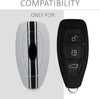 JVCV® Car Key Cover Compatible with Ford Ecosport Smart Key - Rally Stripe