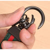 Nylon and Leather Car Keychain, Universal Key Fob Metal Keychain, 360 Degree Rotatable Key Chain Holder for Men and Women