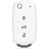 Car Key Cover Compatible with Volkswagen Polo Vento Jetta Ameo Passat and Skoda Rapid Laura Superb Octavia Fabia Yeti Folding Key - Rally Stripe