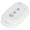 JVCV® Car Key Cover Compatible with Hyundai Creta Venue Aura Elite i20 Grand i10 Nios Xcent 3 Button Flip Key - Rally Stripe