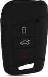 JVCV® Car Key Cover Compatible with Skoda Kodiaq, Superb, Octavia Push Button Start Car Smart Key - Rally Stripe